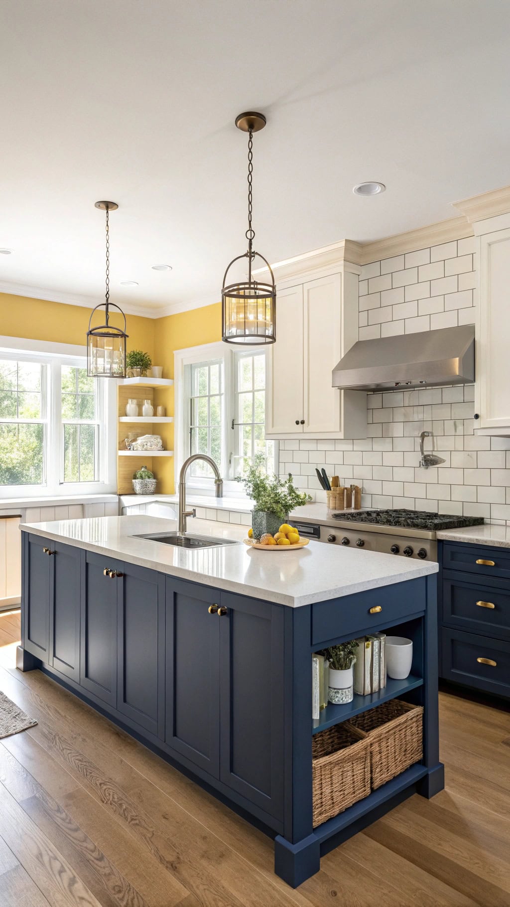 bright yellow kitchen accents