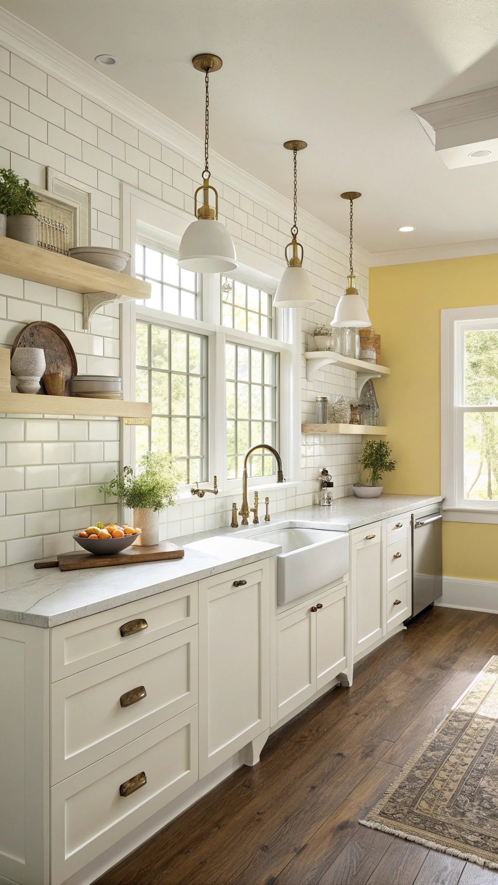 bright yellow kitchen decor