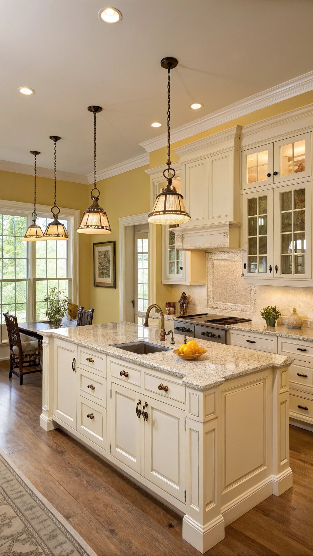 charming cream yellow kitchen