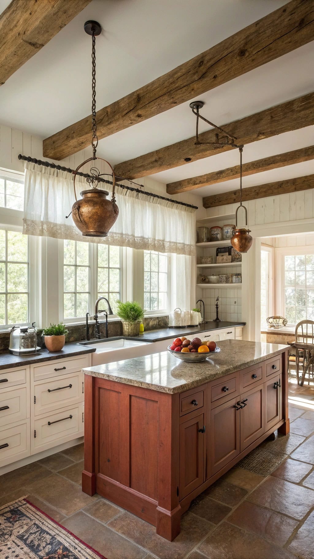 charming farmhouse with granite