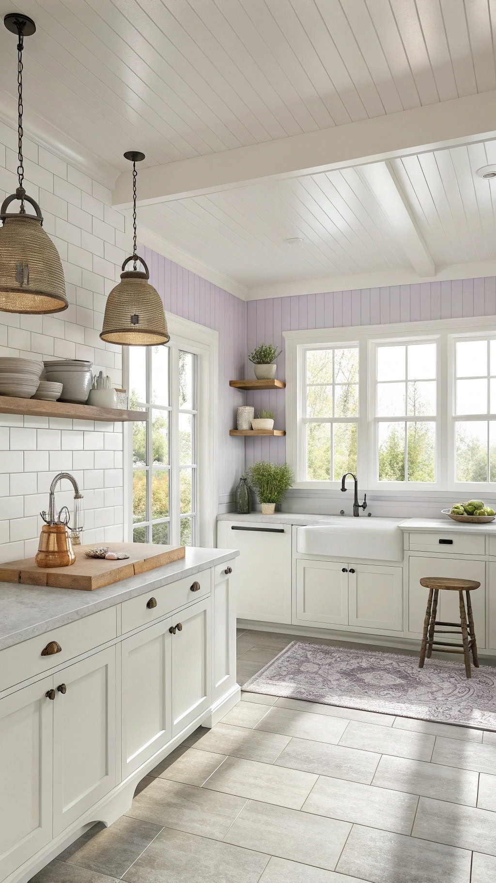 charming farmhouse with lilac