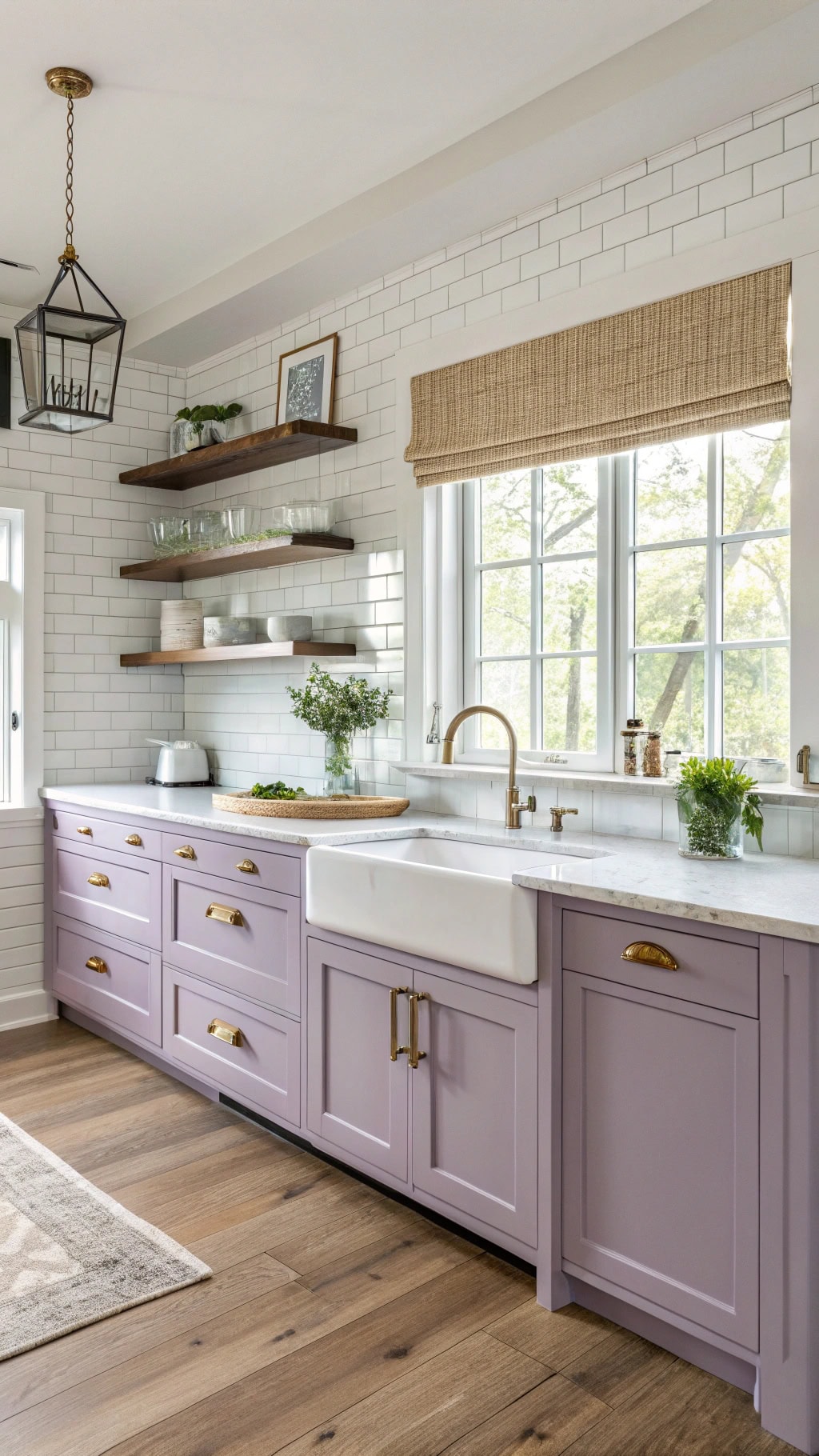 charming lavender themed kitchen renovation