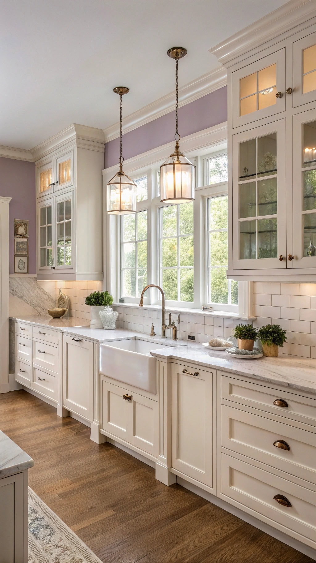 charming lilac kitchen renovation