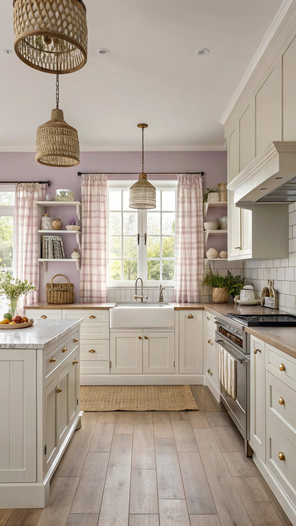 charming mauve country kitchen