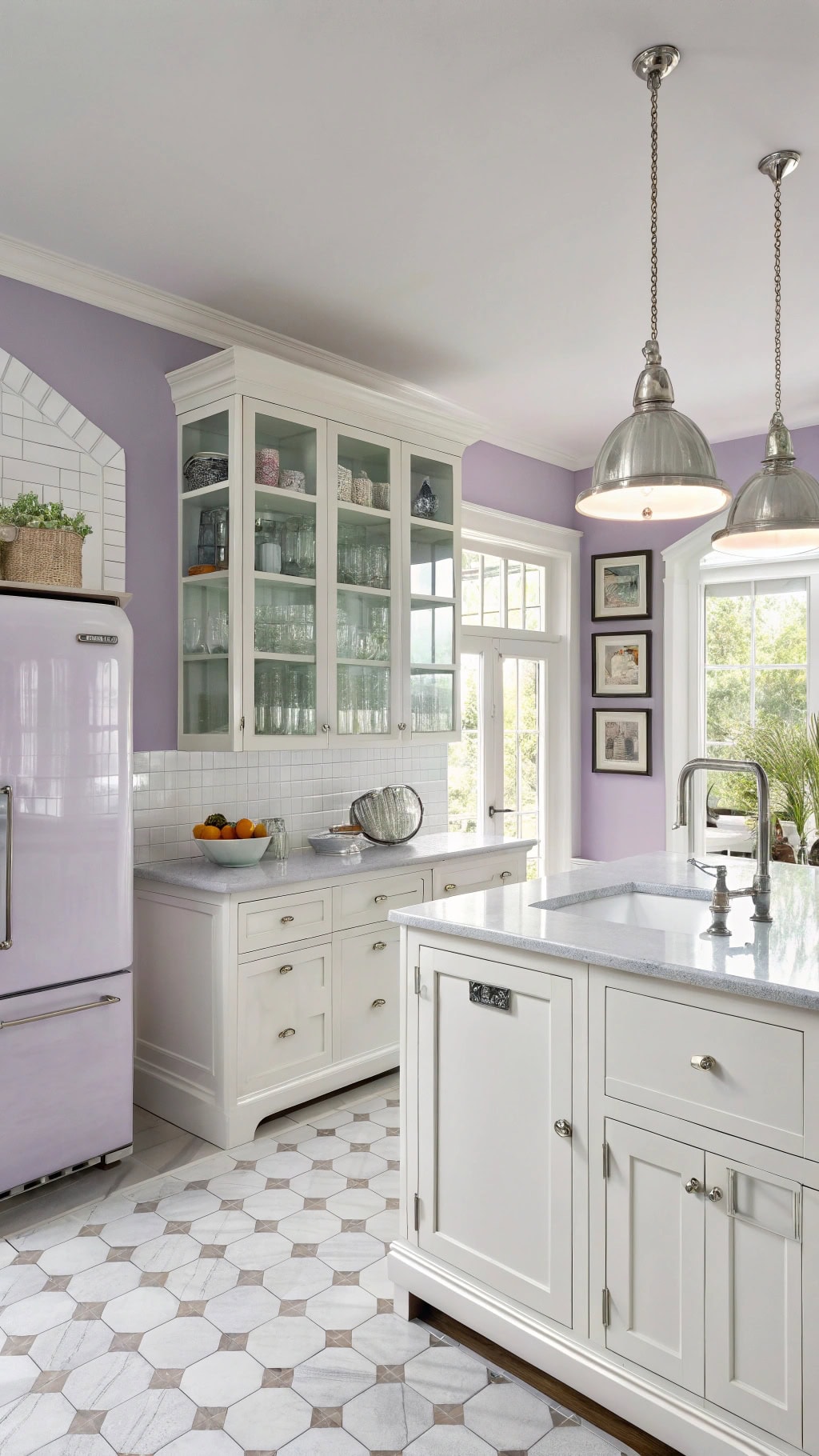 charming retro lilac kitchen