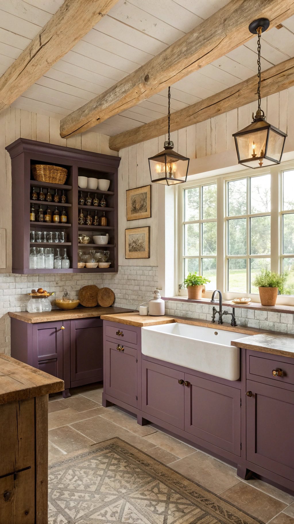 charming rustic purple cabinet