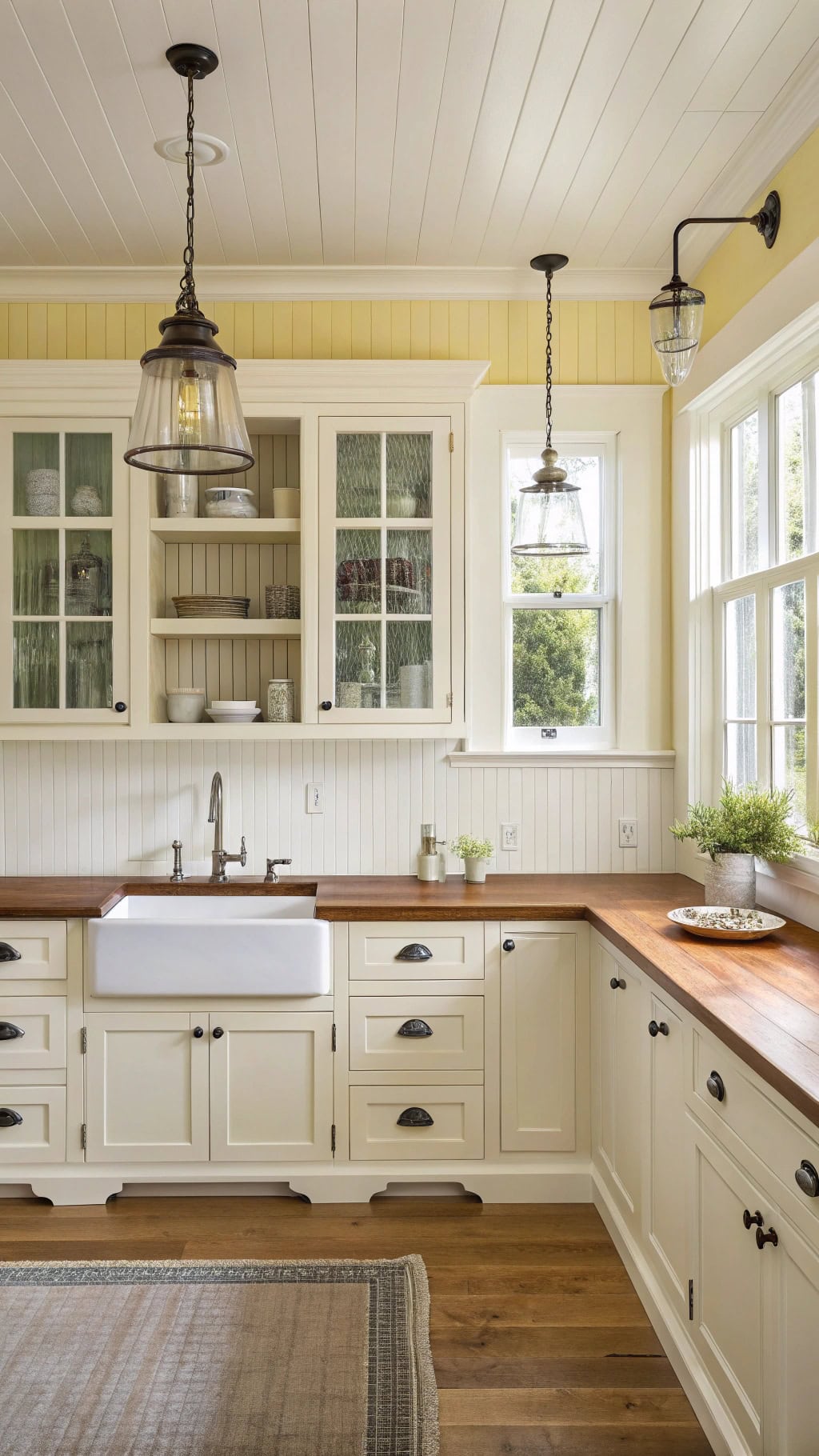 charming yellow kitchen transformation