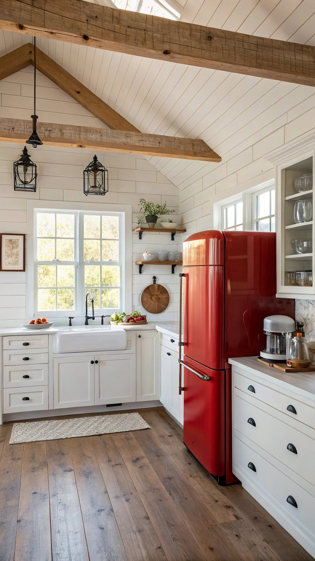 cherry red kitchen appliances