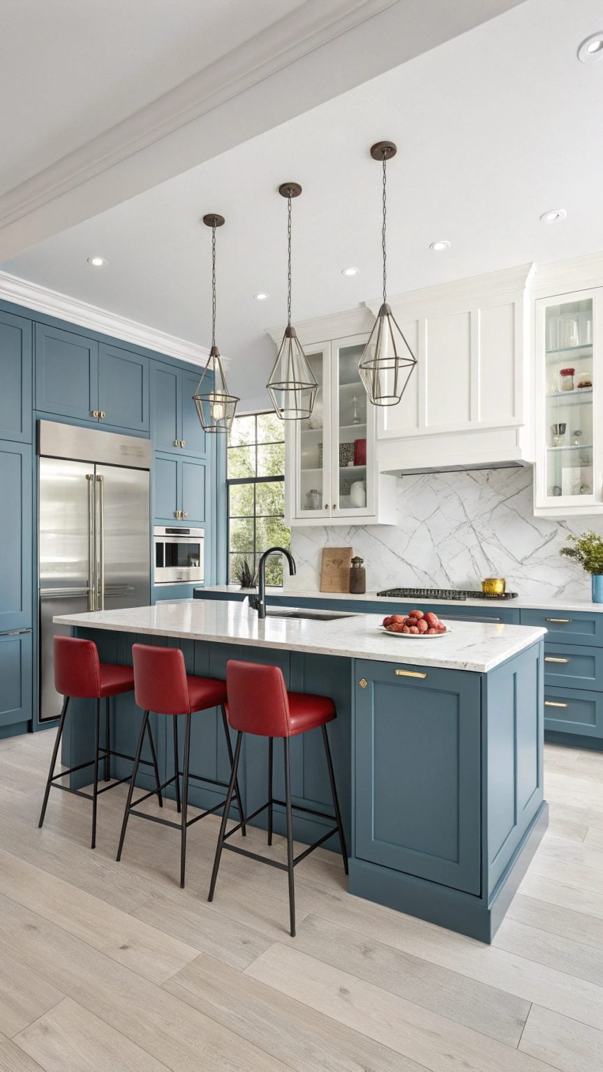 18 Stylish Powder Blue Kitchen Designs
