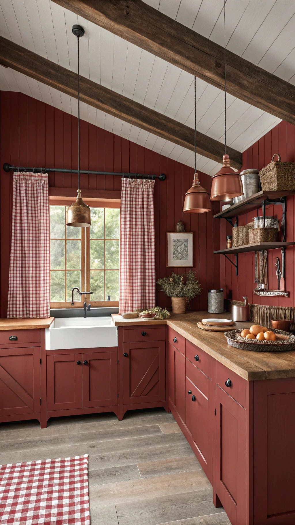 cozy rural kitchen ambiance