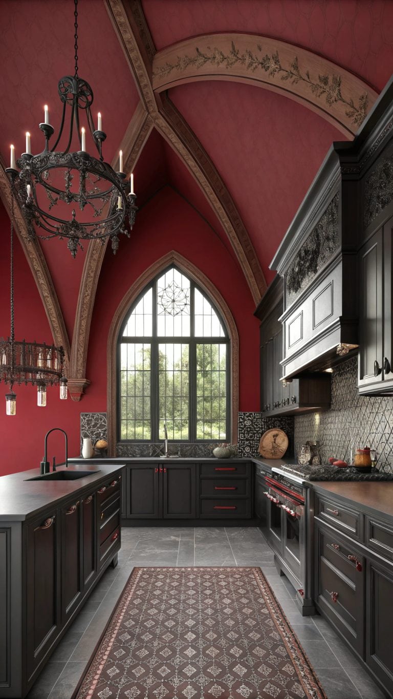 dark red kitchen inspiration