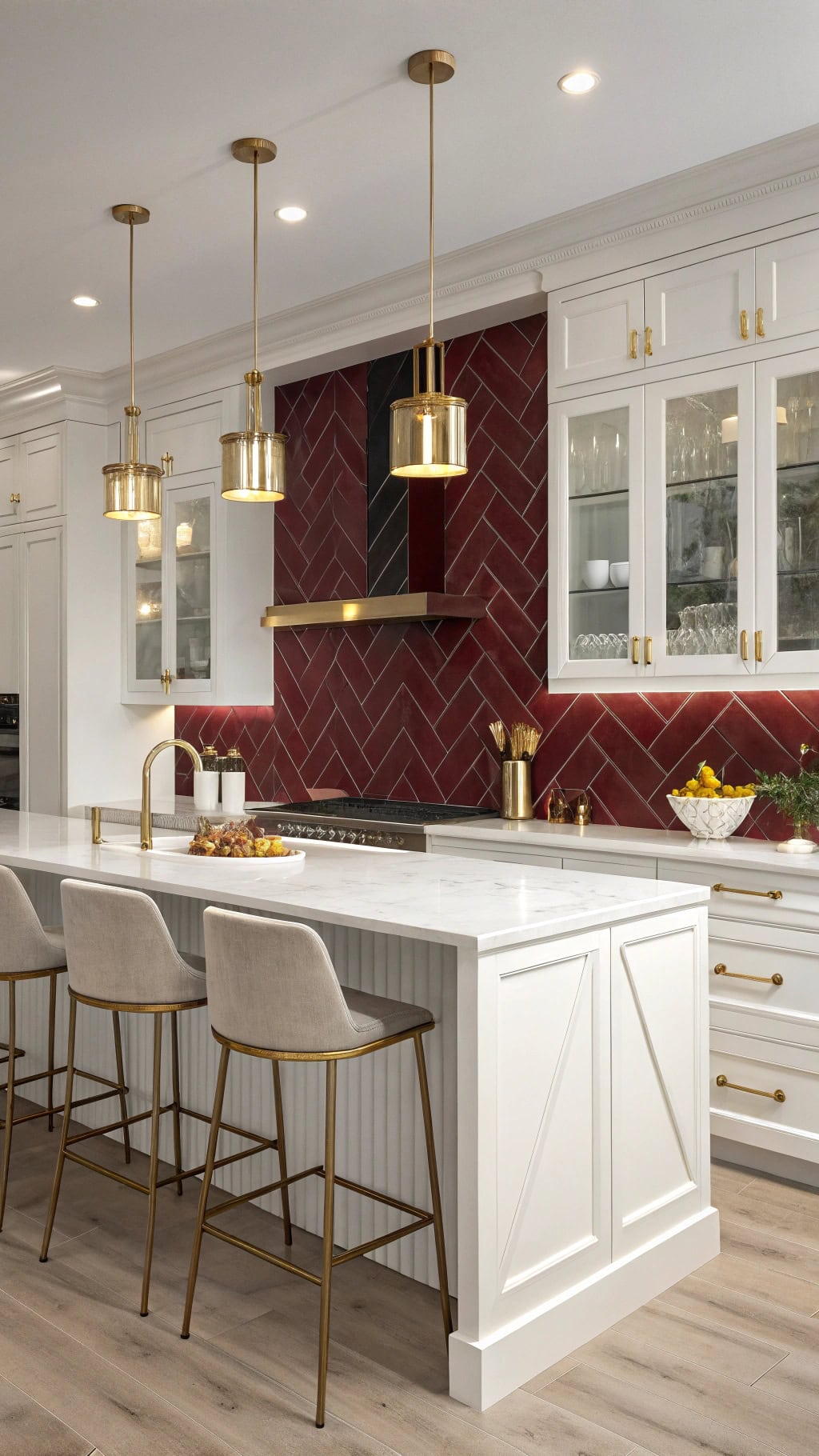 elegant burgundy gold design