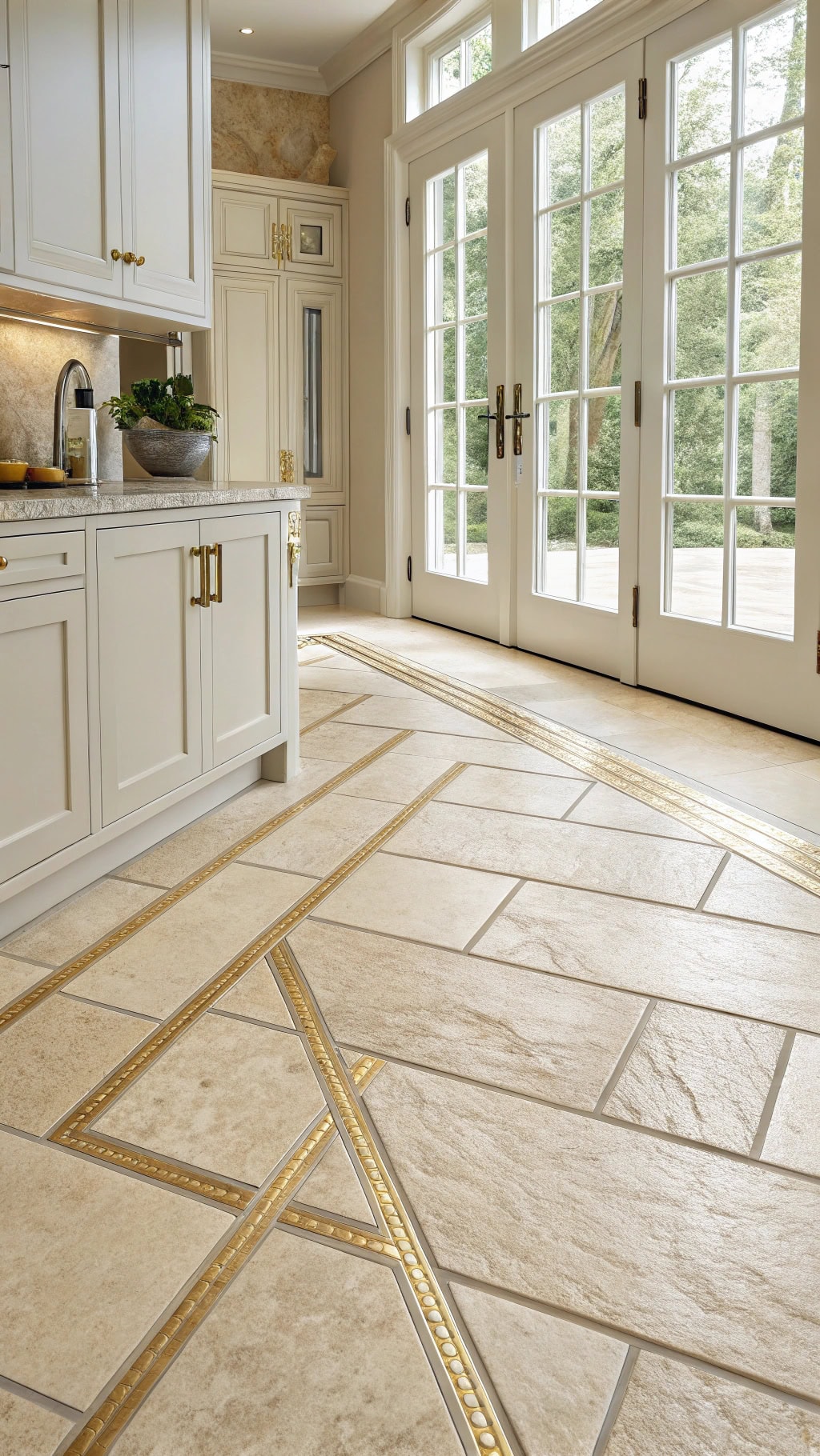 elegant cream stone inlays