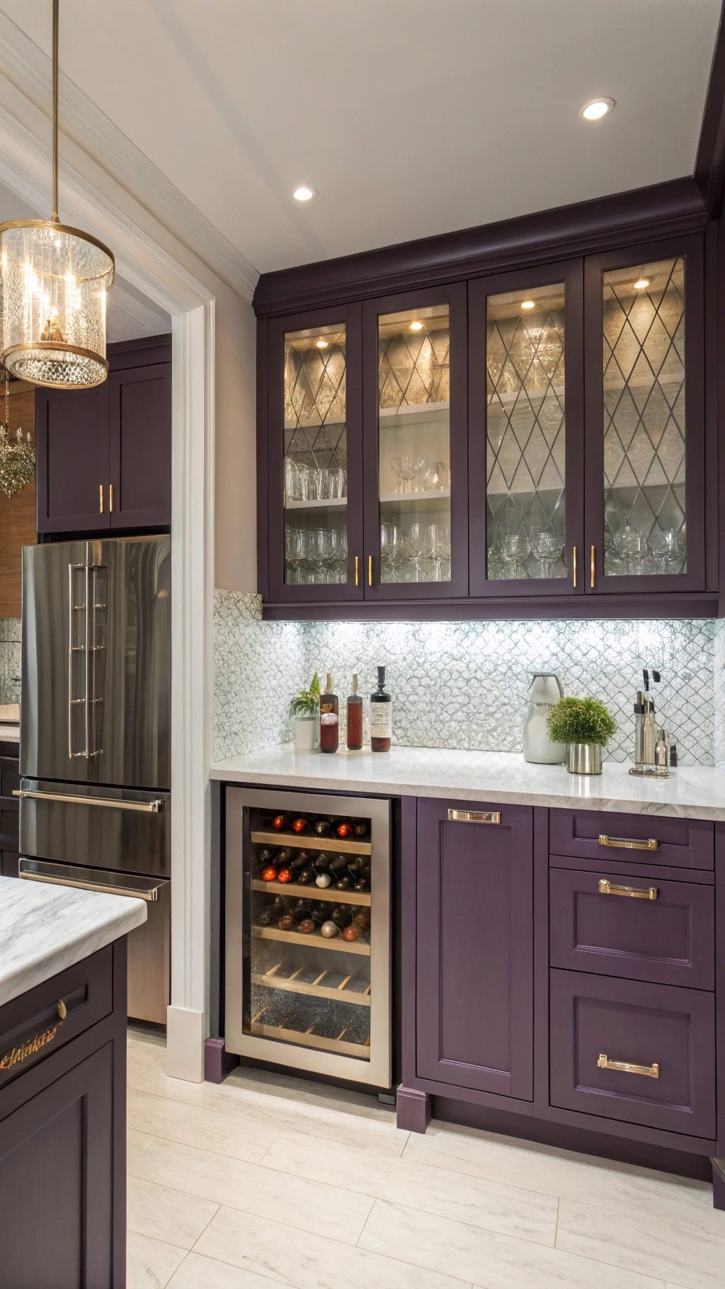 elegant dark purple storage