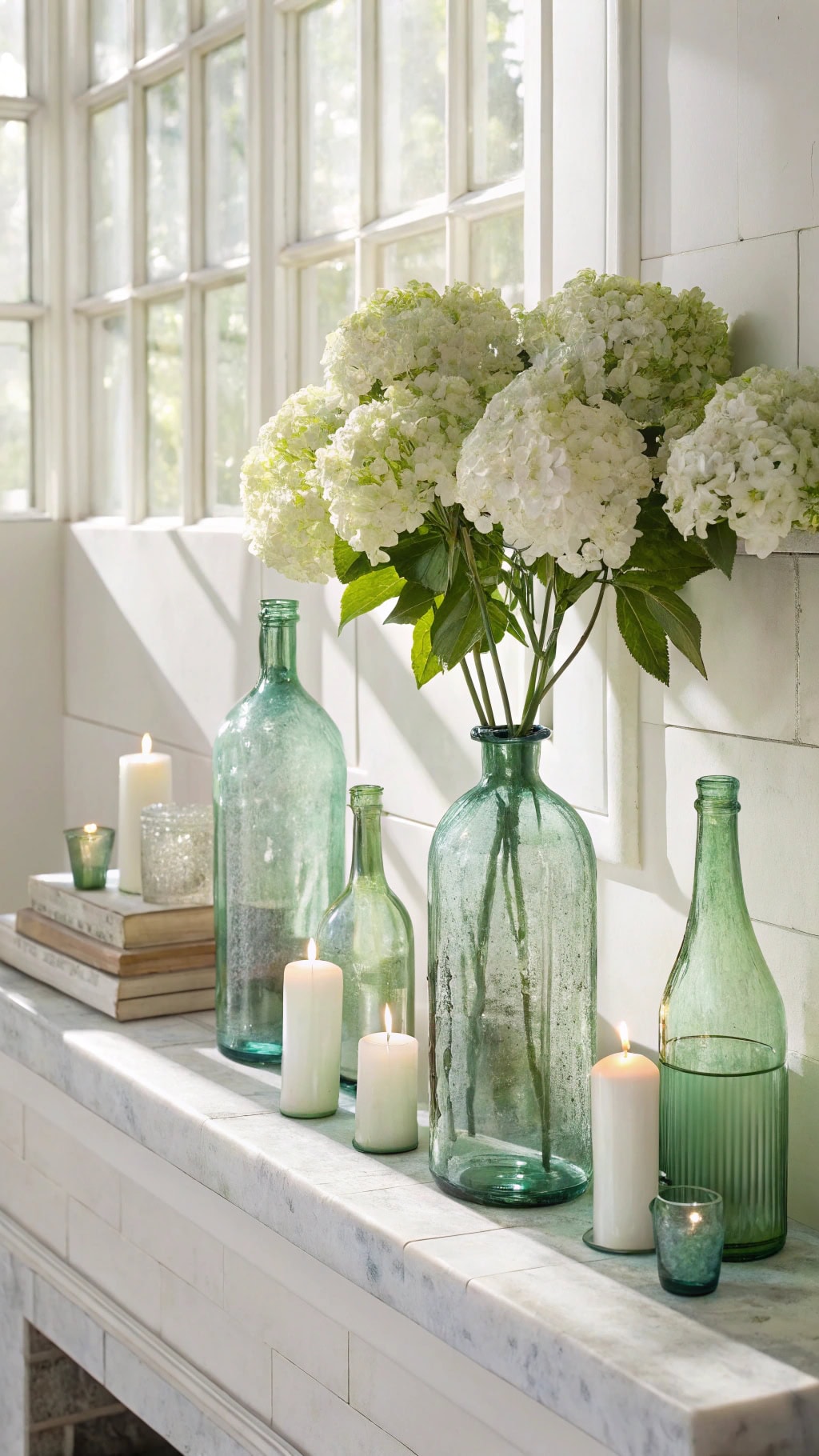 elegant green glass decor