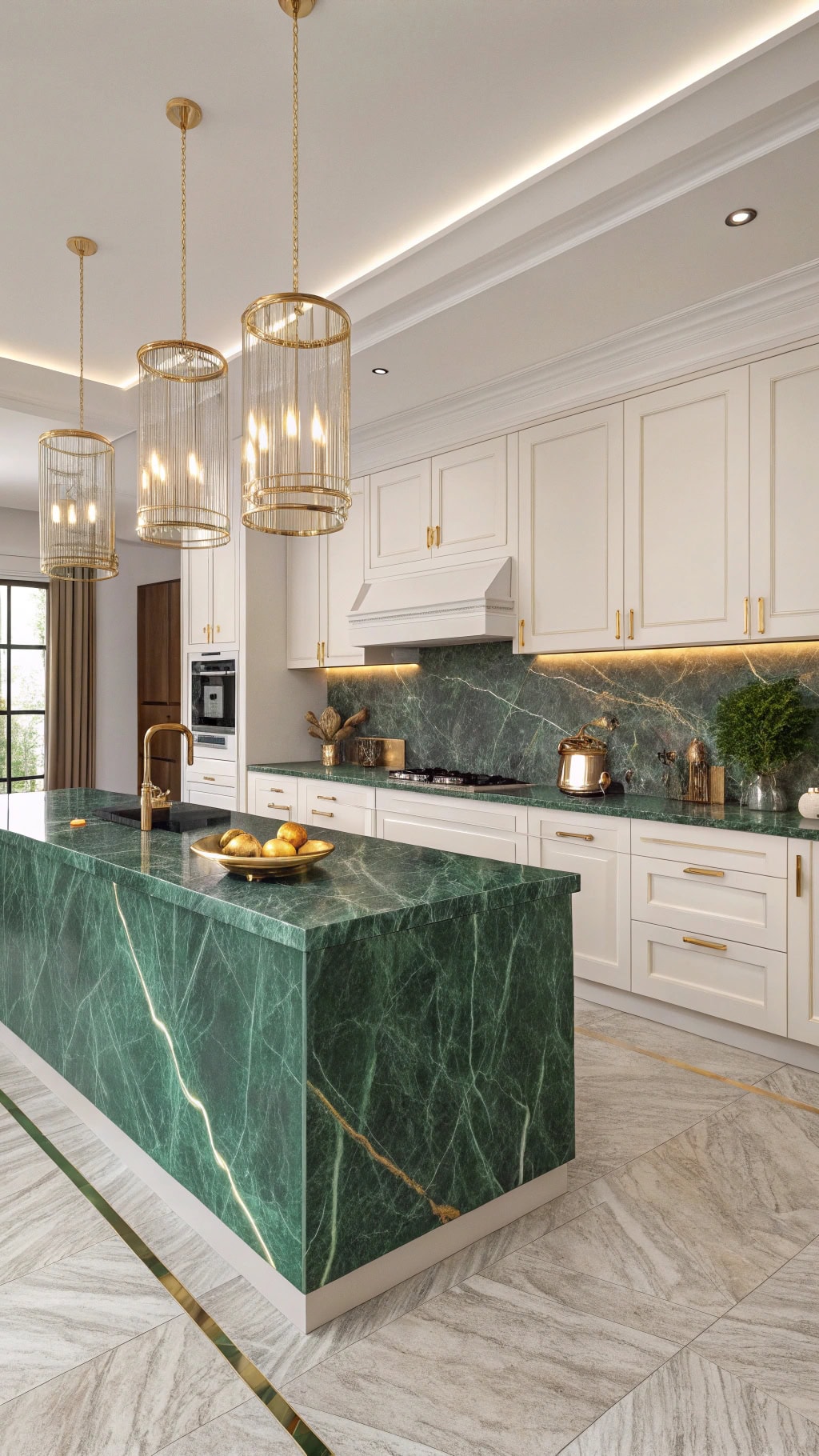 elegant green marble texture