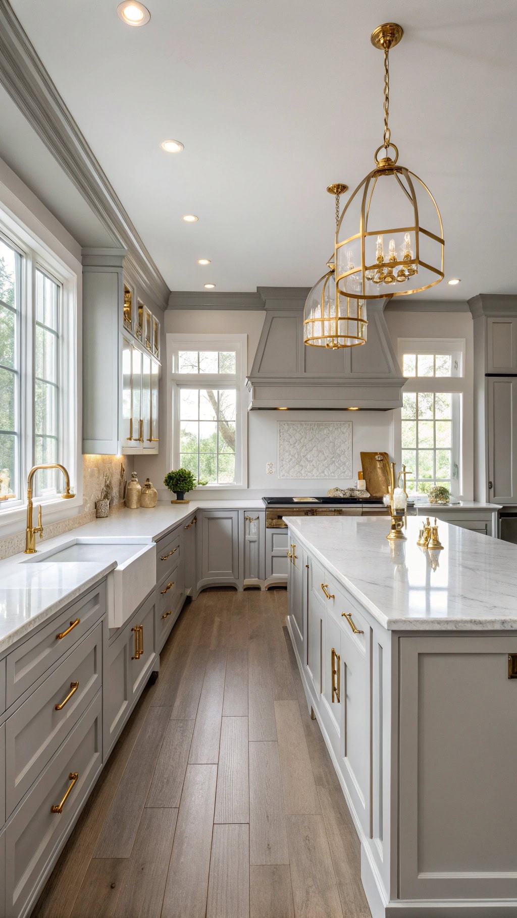 elegant grey cabinetry design