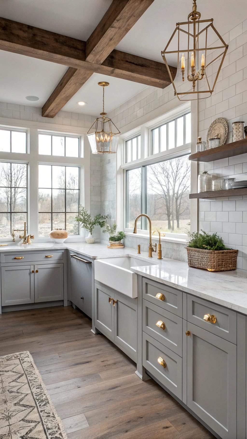 elegant grey kitchen design