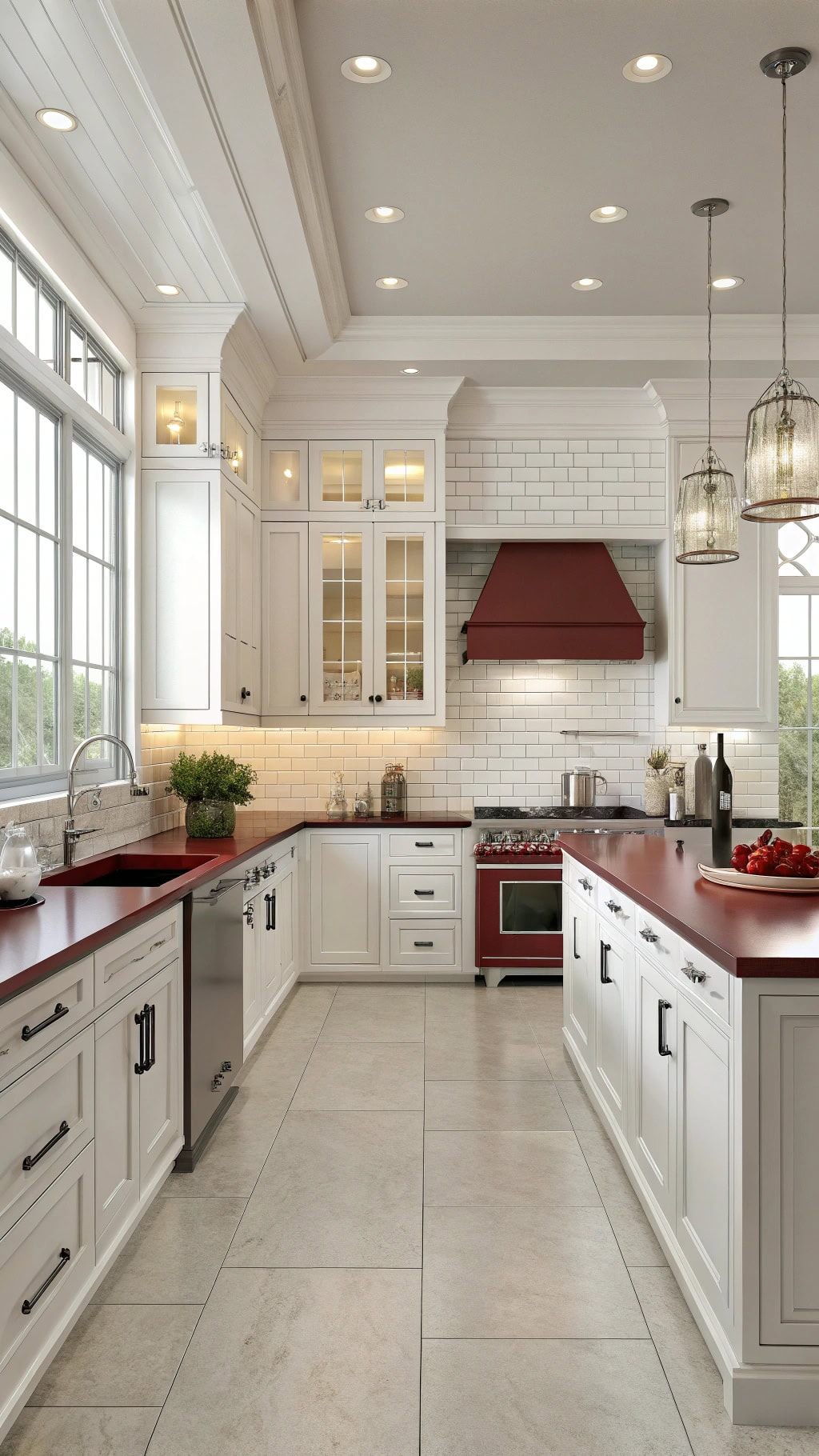 elegant kitchen with contrast