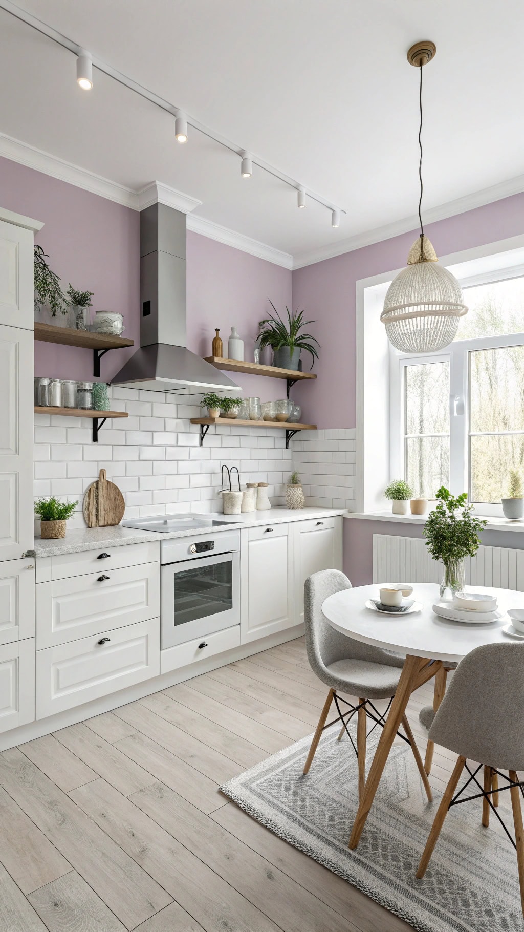 elegant lilac kitchen design