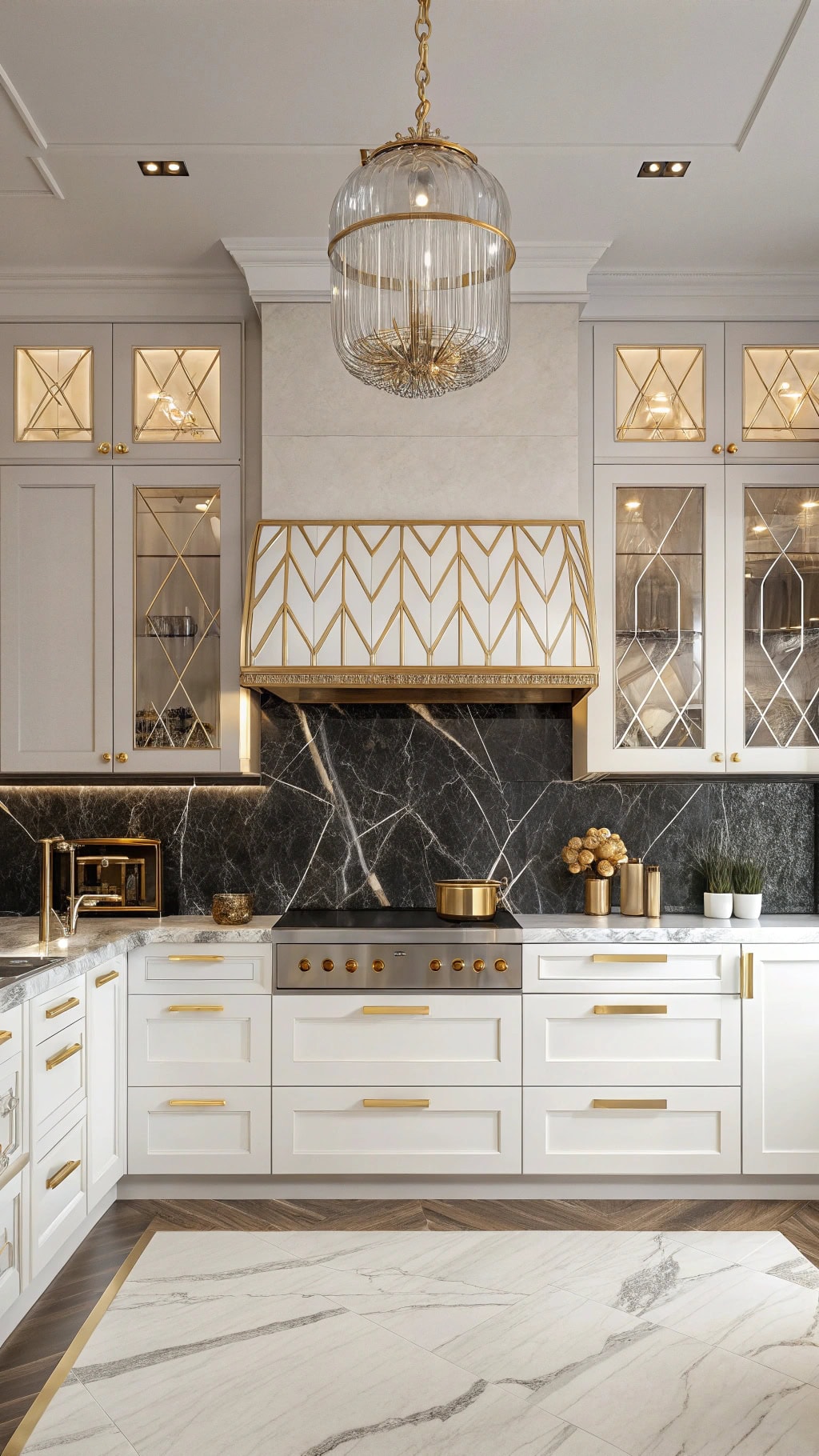 elegant metallic geometric style