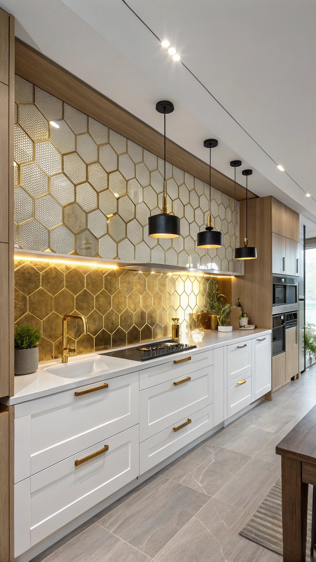 gold and glass mosaic