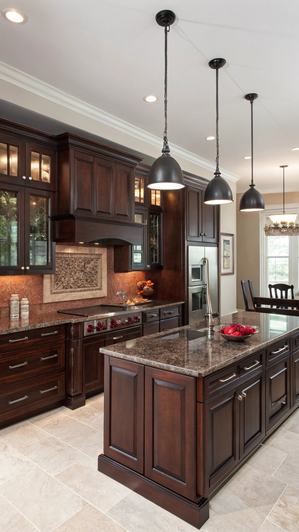 granite and dark cabinetry