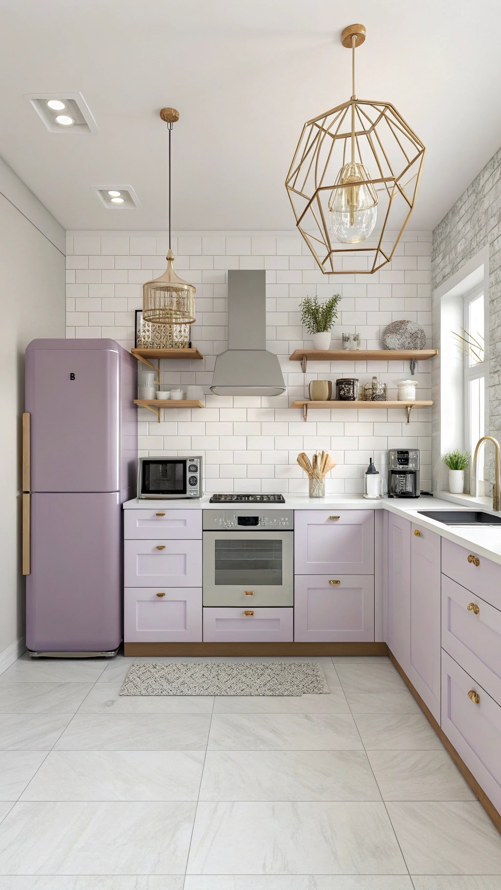 lavender appliances minimalist design