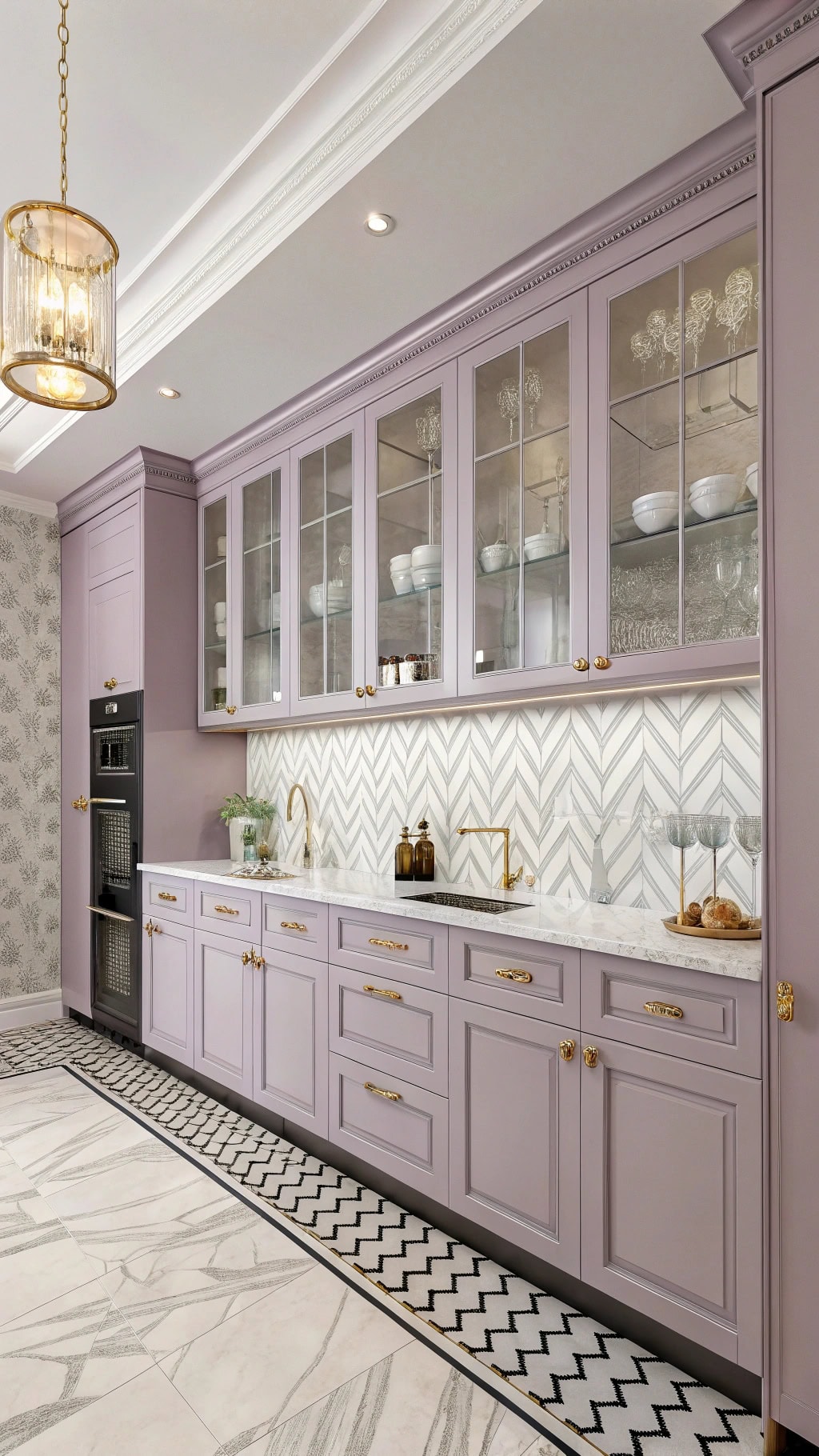 lavender art deco cabinet