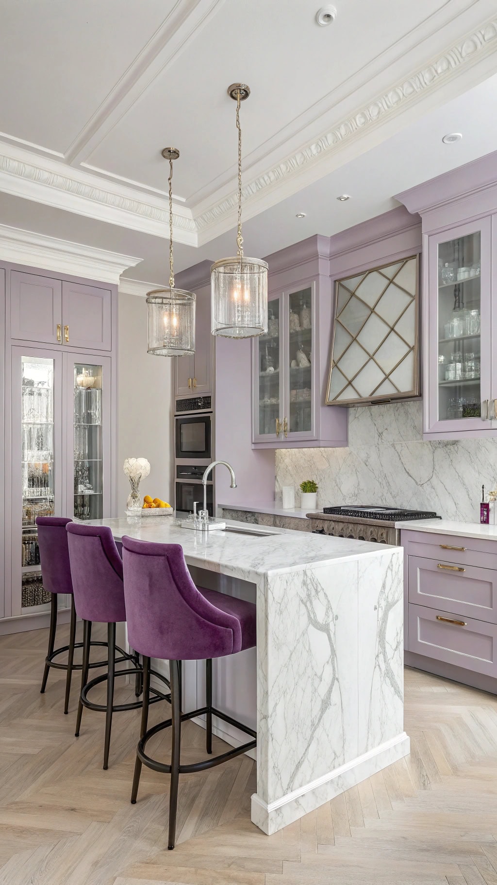 lavender hues with marble