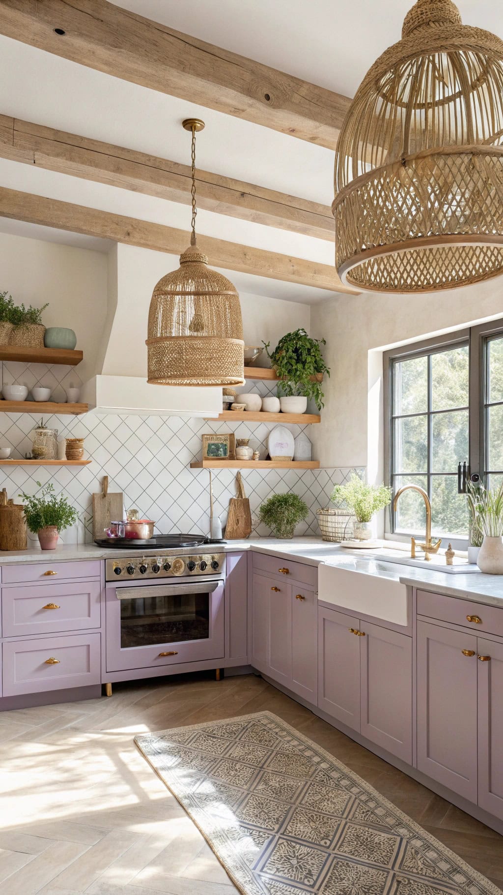 lavender themed kitchen decor