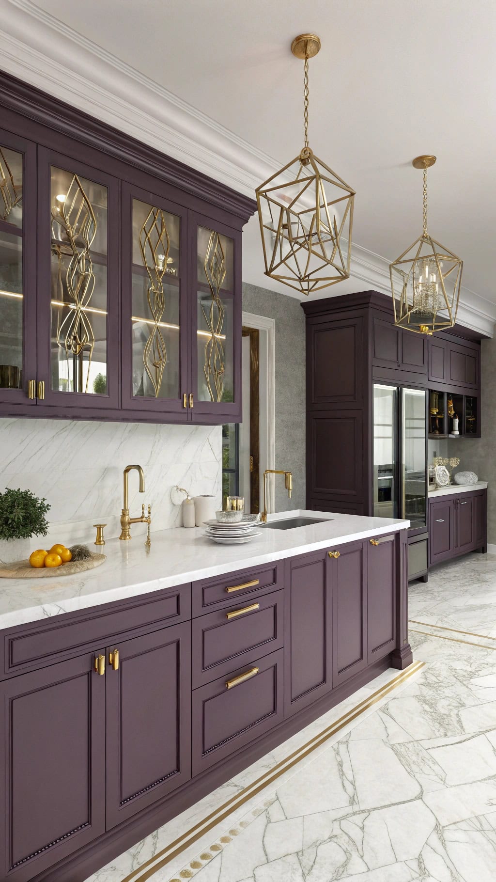 lavish purple and brass