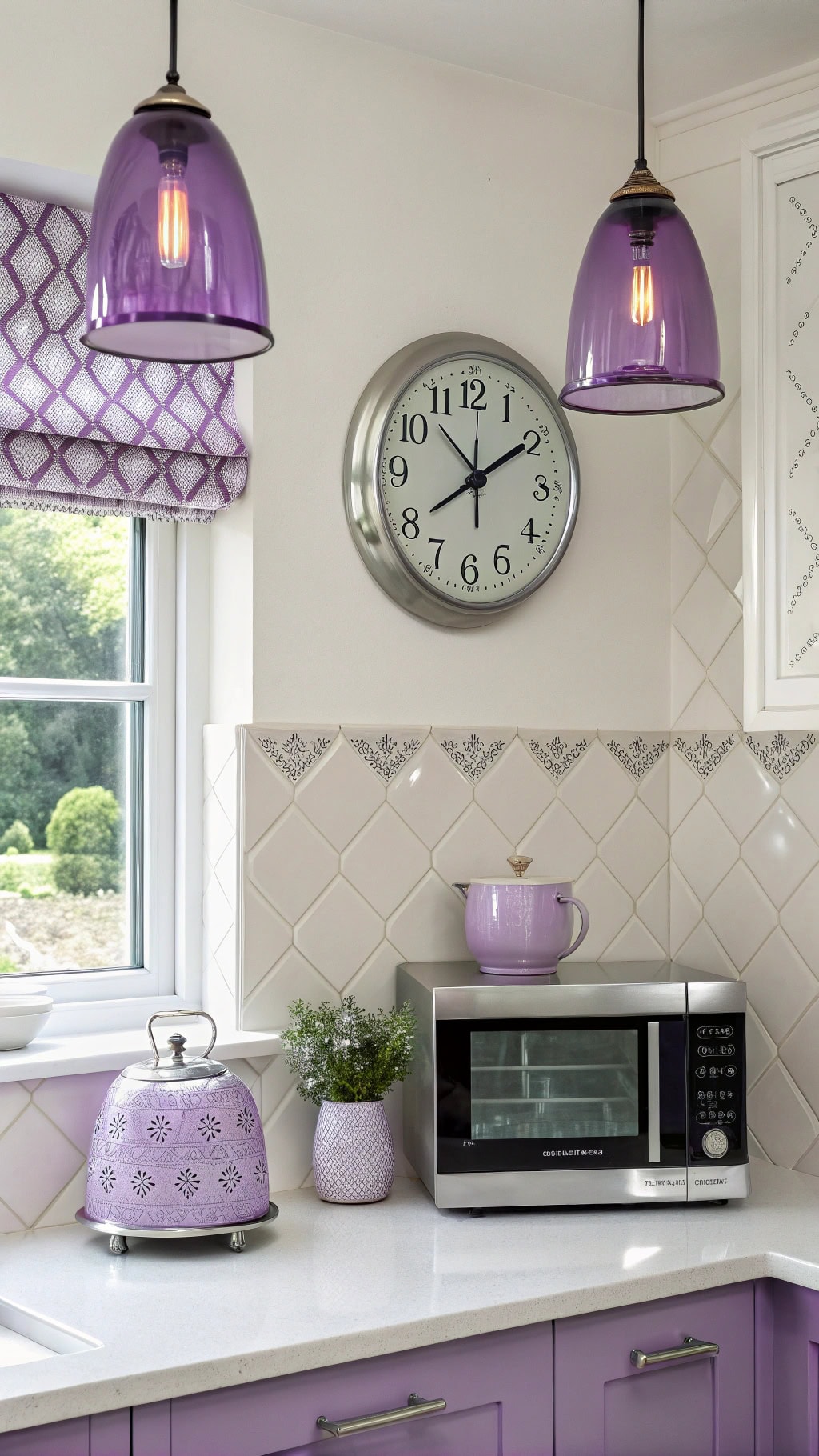 lilac kitchen timer clock