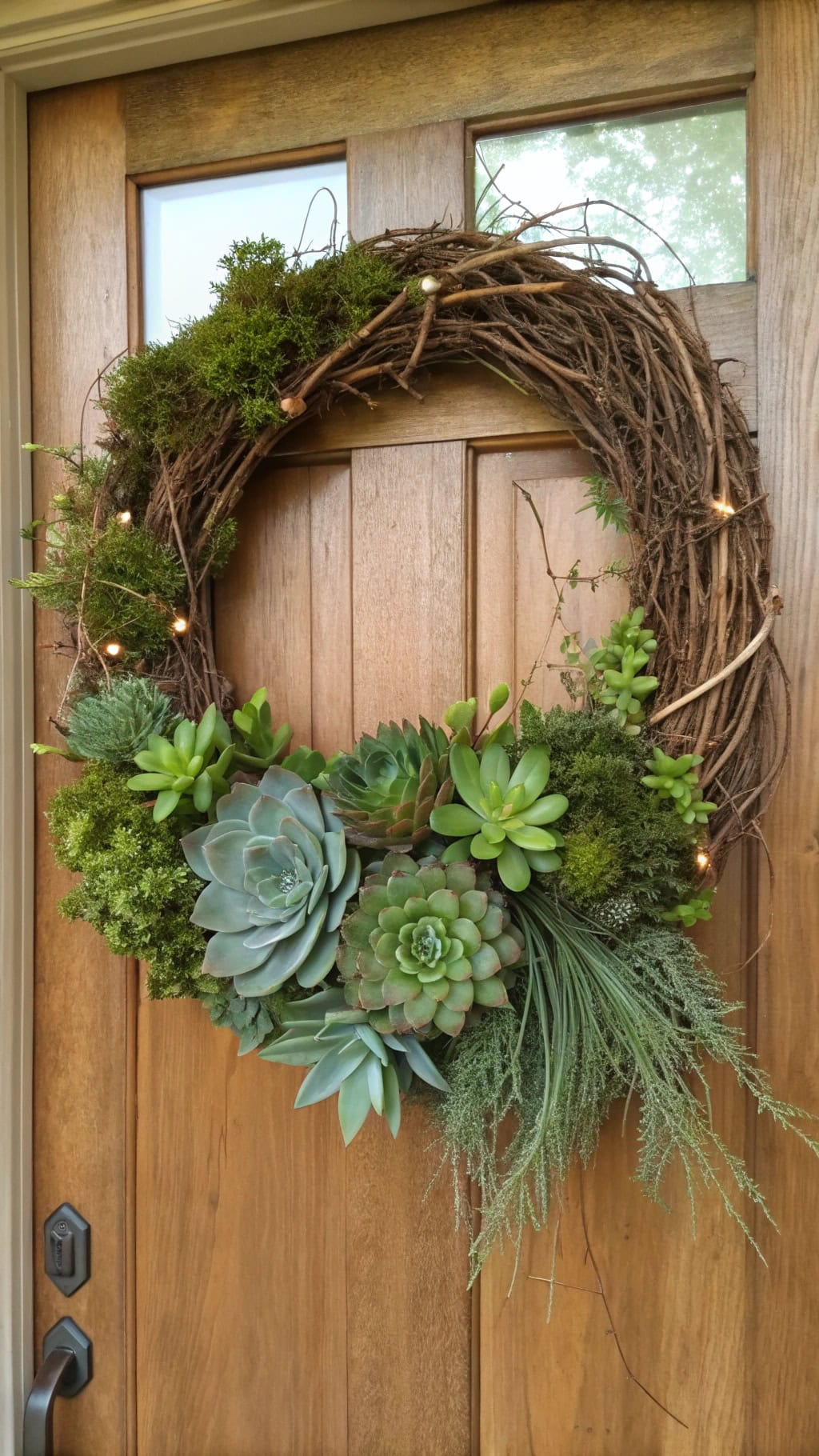 living wreath with succulents