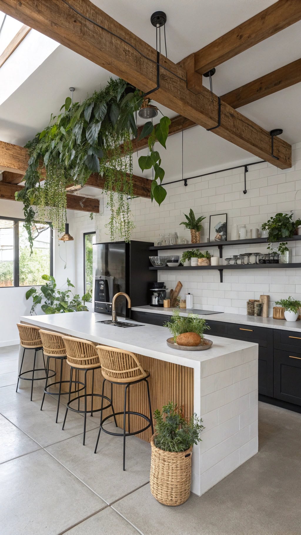 lush greenery meets modern design