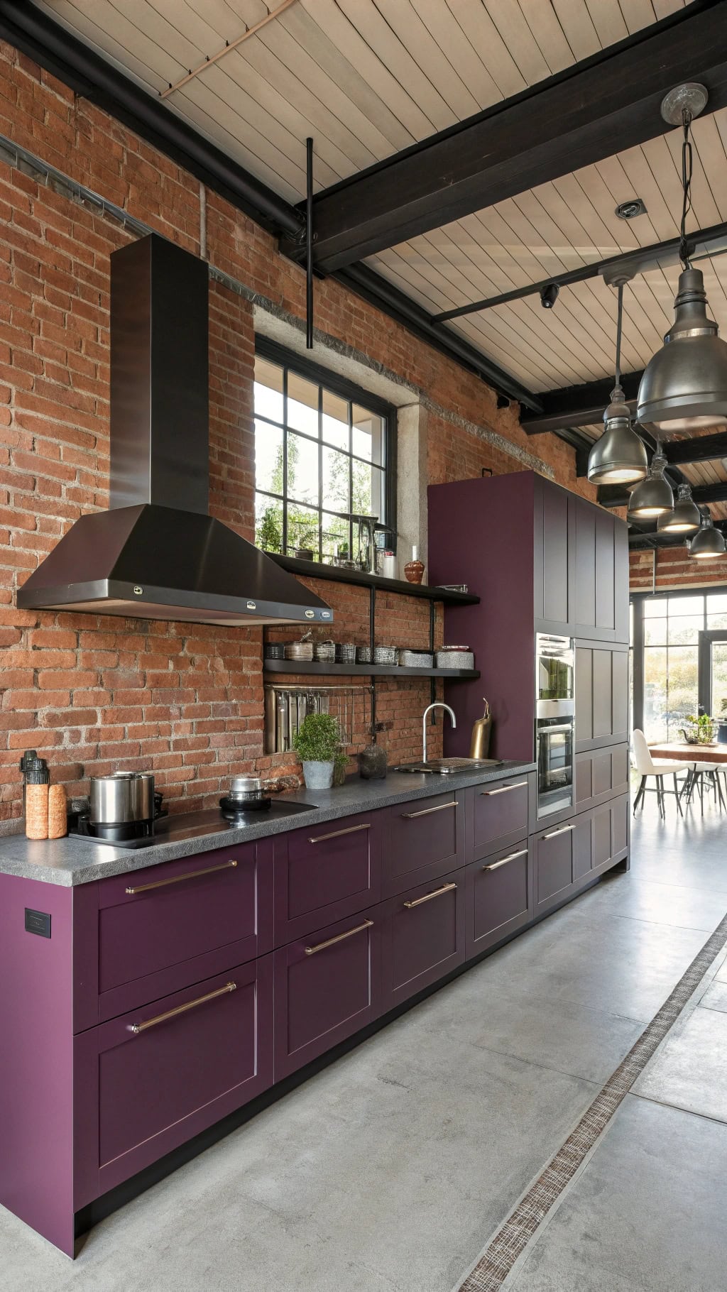 luxurious purple kitchen design