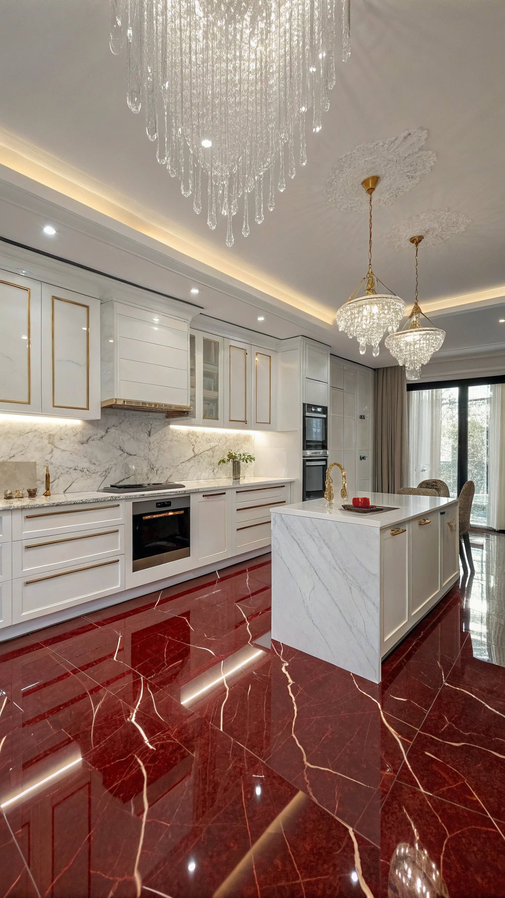 luxurious red marble design