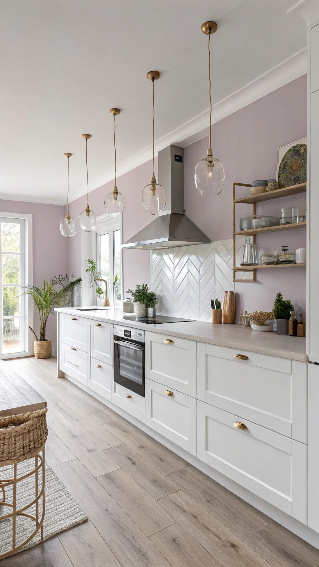 mauve accents in scandinavia