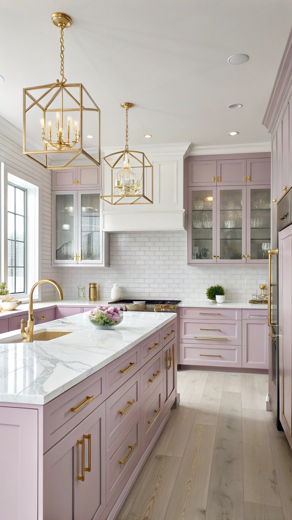 mauve and gold elegance