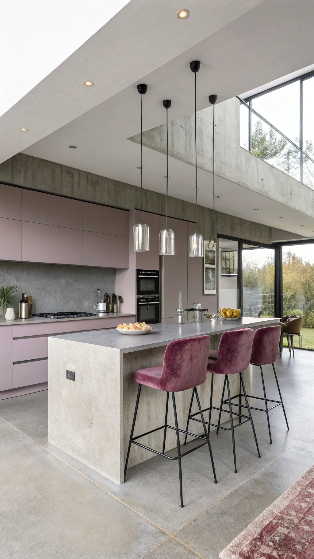 mauve infused contemporary aesthetics