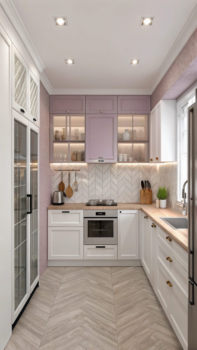 mauve themed kitchen design ideas