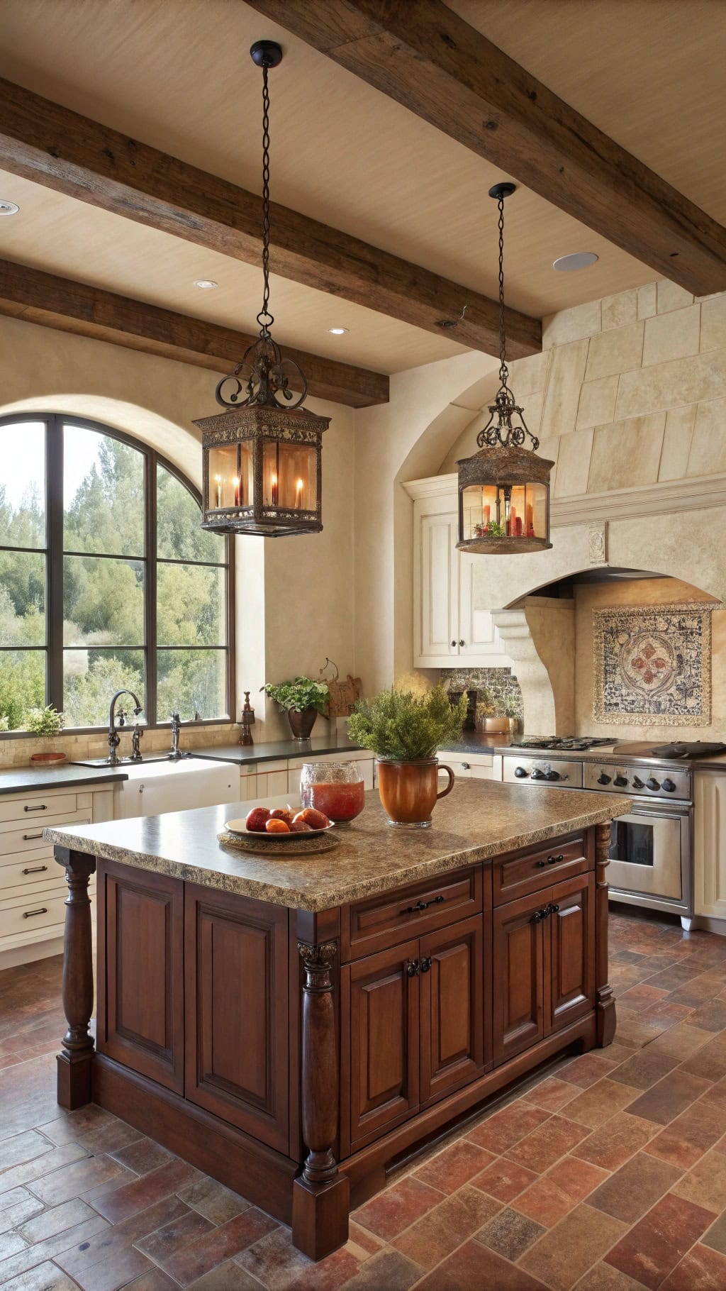 mediterranean design with granite