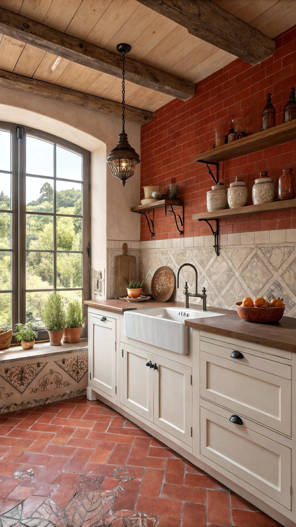 mediterranean red terracotta tiles