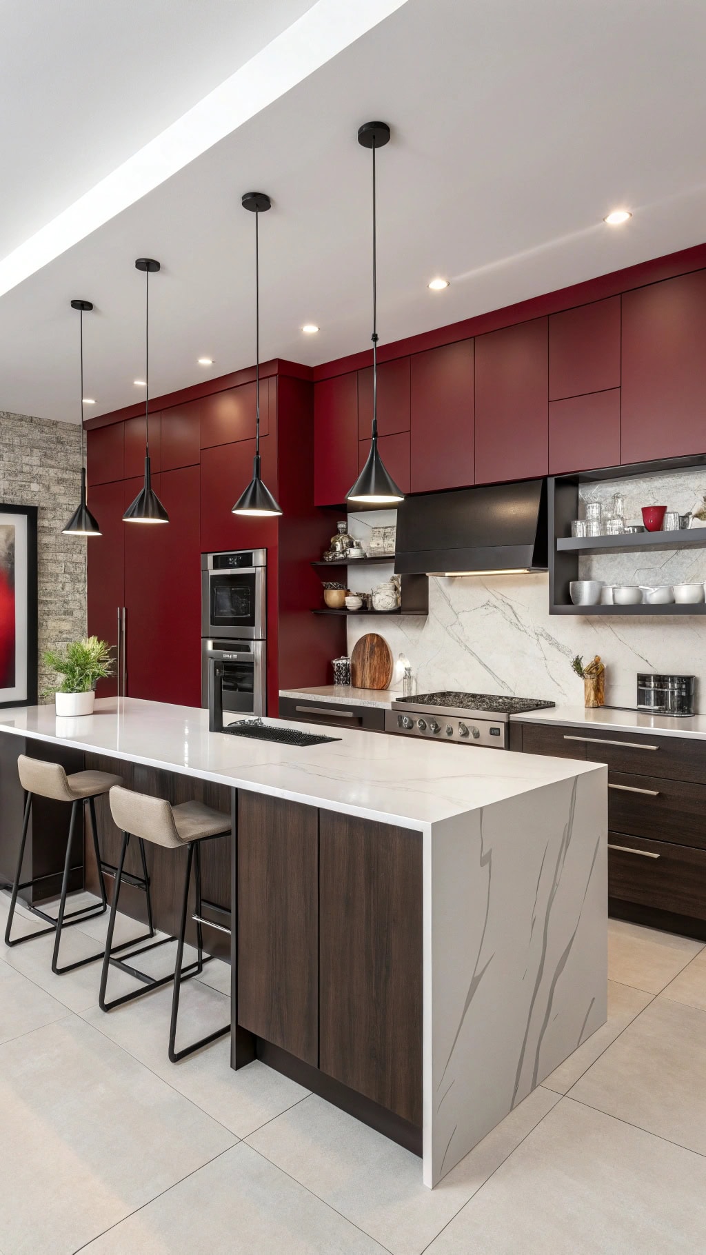 modern bold crimson style