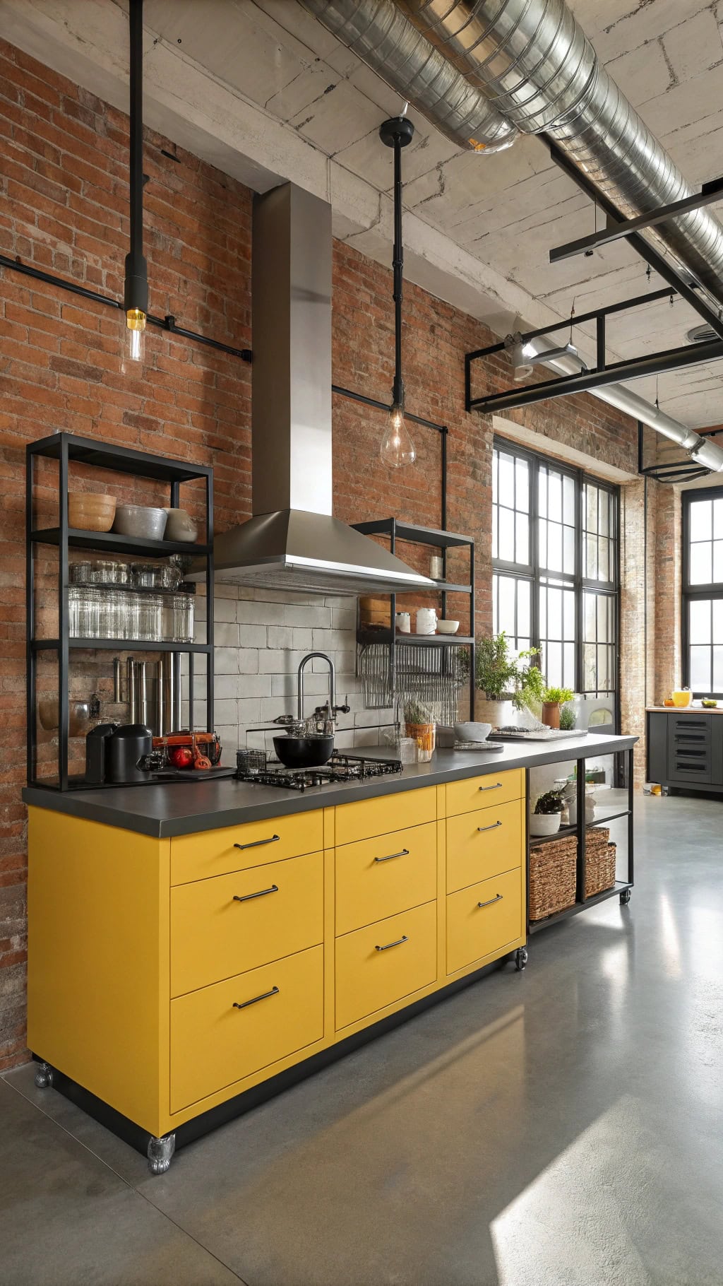 modern industrial design accents