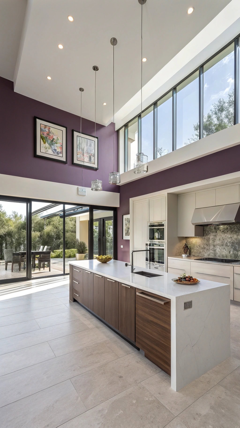 modern mauve interior design