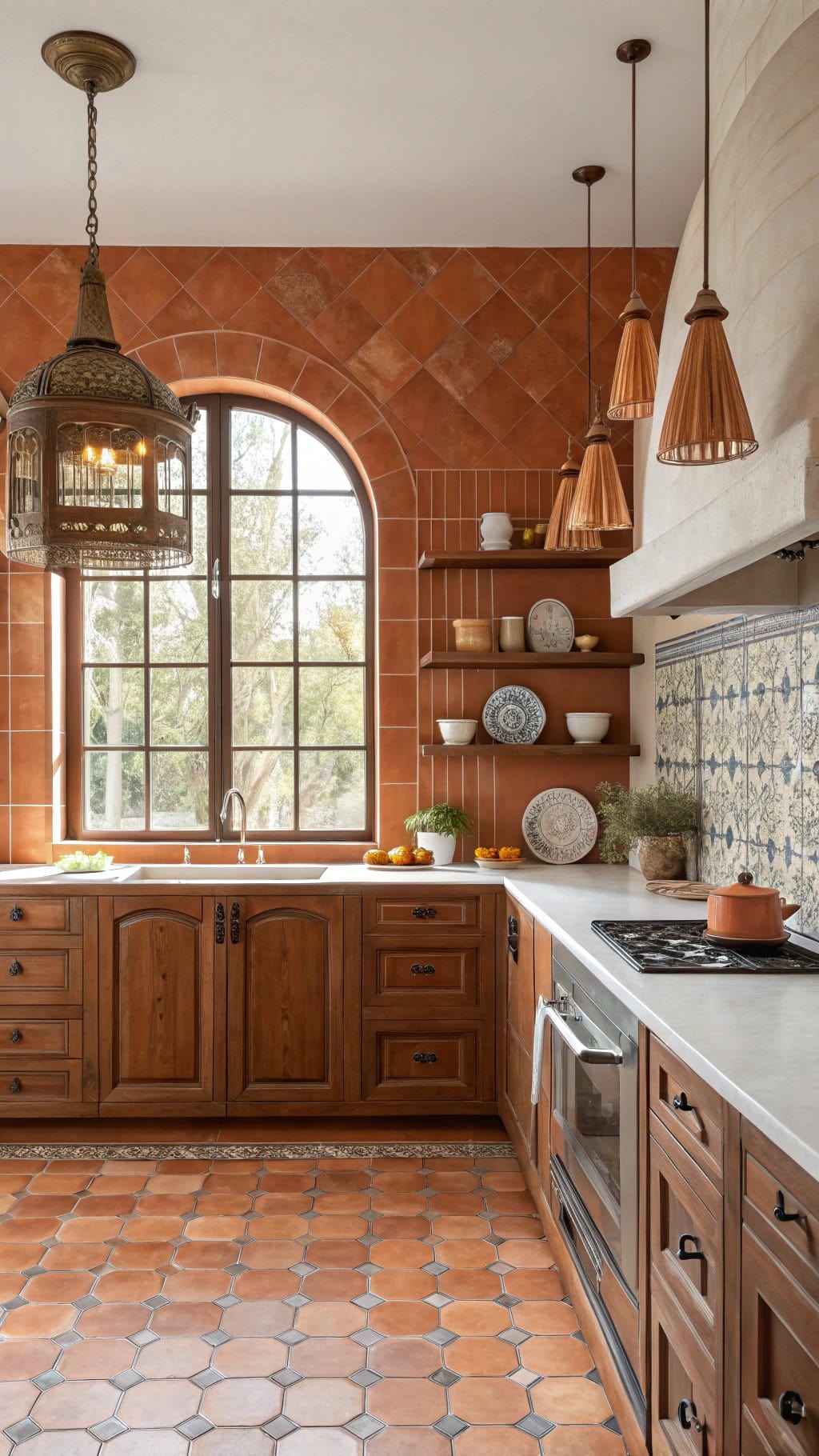 moroccan orange zellige tiles