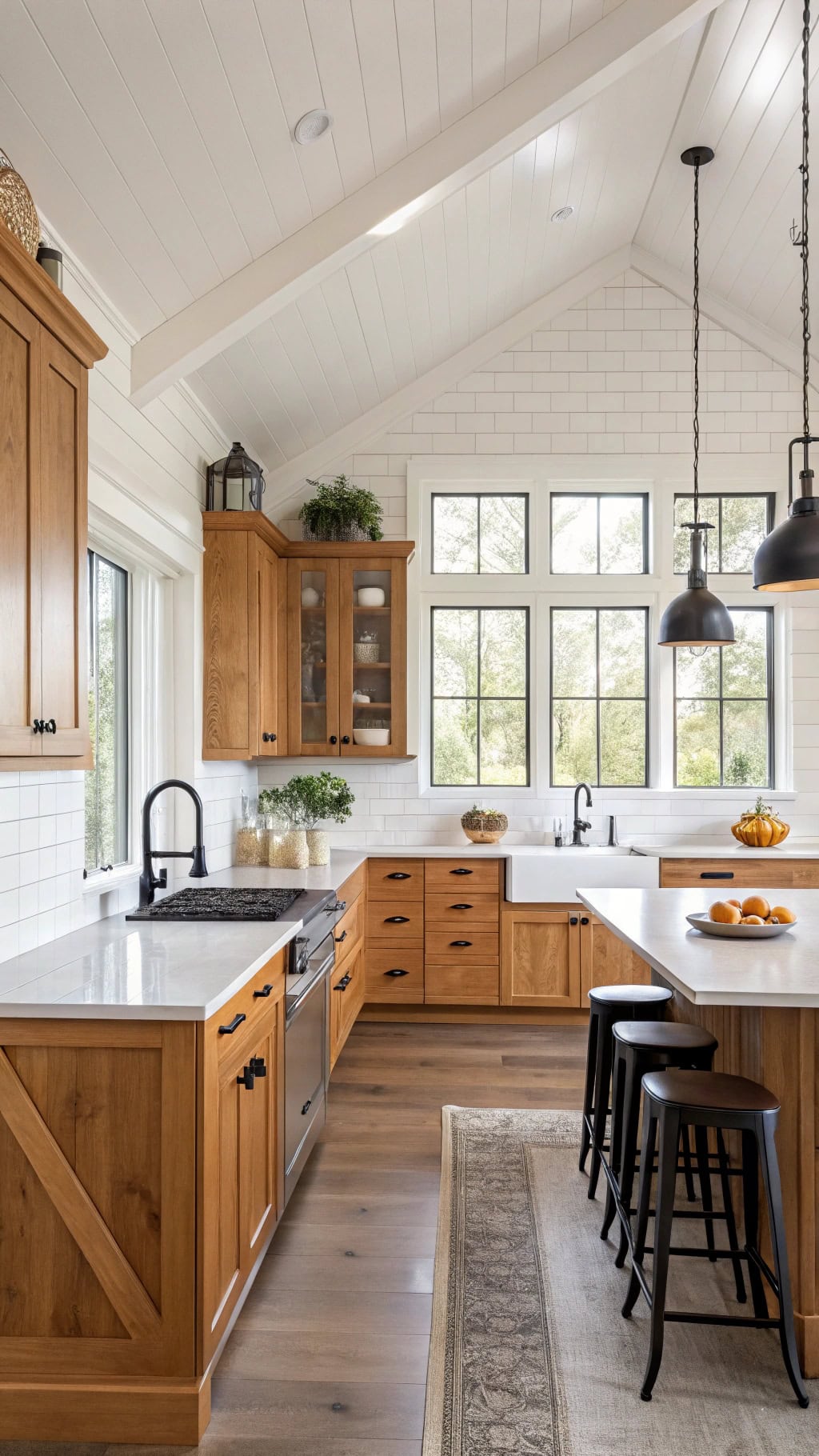 orange oak cabinets farmhouse