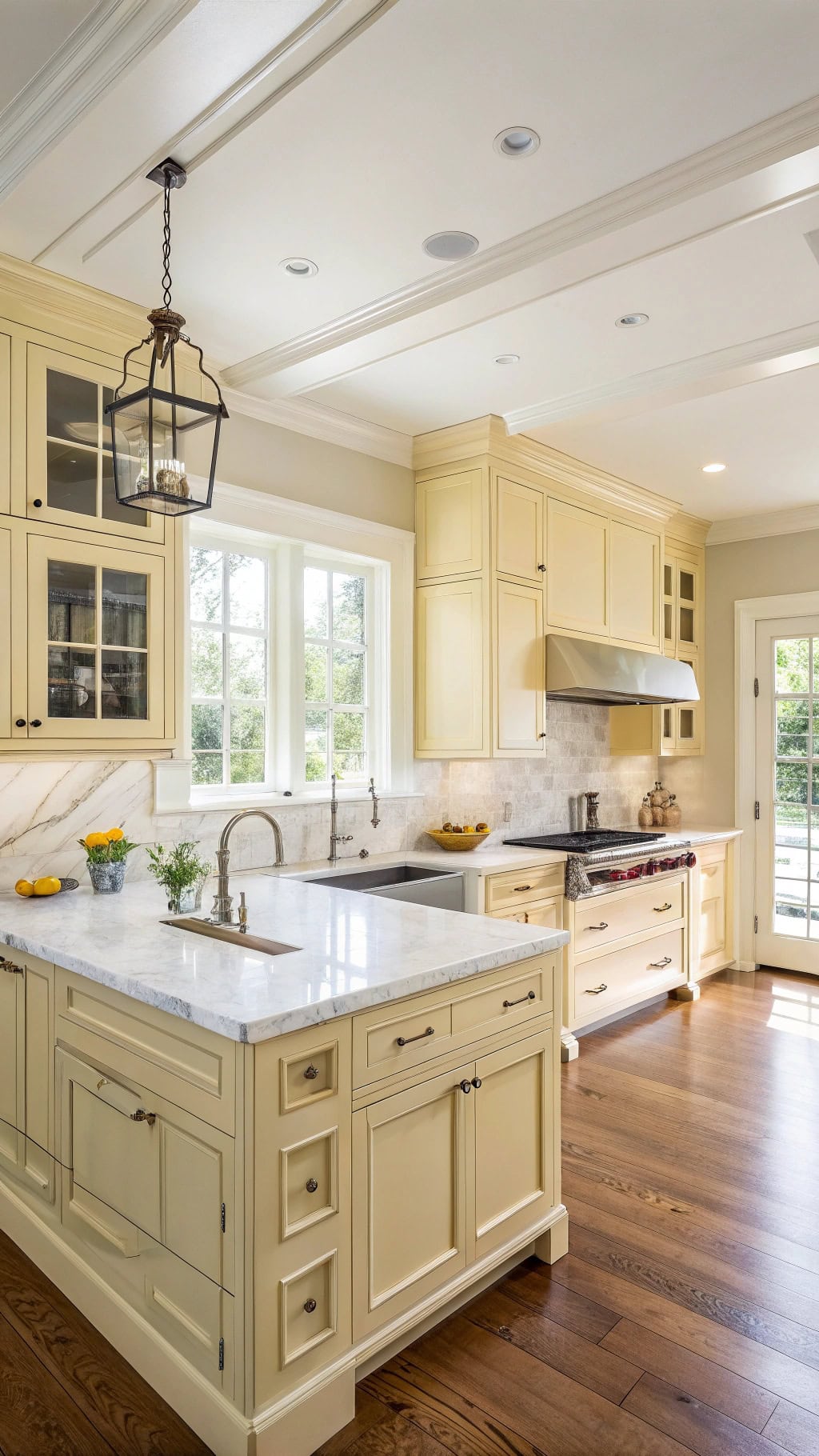 pale yellow kitchen design