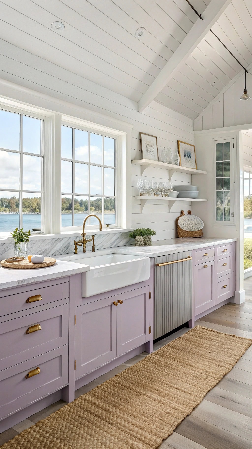 purple accents in kitchen